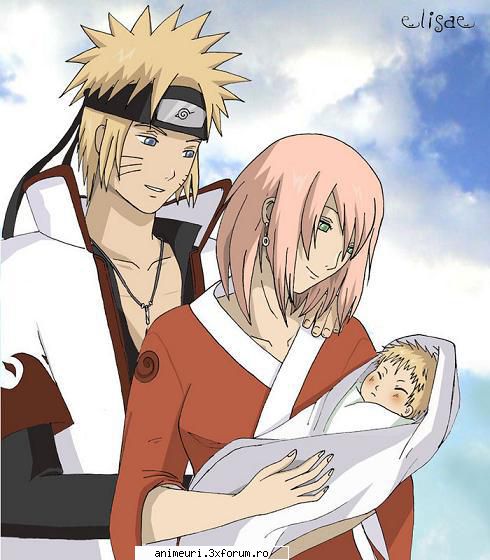 voi aici veti pune niste poze cu sakura si naruto cum am pus eu sper sa va placa pupici si sclipici